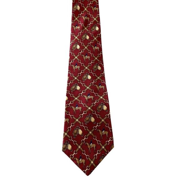 Vintage Towne Square Silk Equestrian Tie - Picture 2 of 4